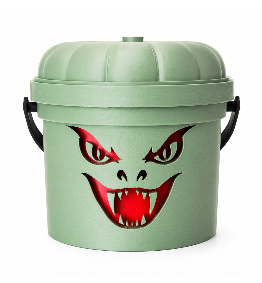 Emerald Coil Halloween Bucket 3D Print thumbnail