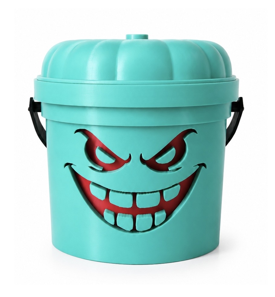 Ghostly Grin Halloween Bucket 3D Print thumbnail