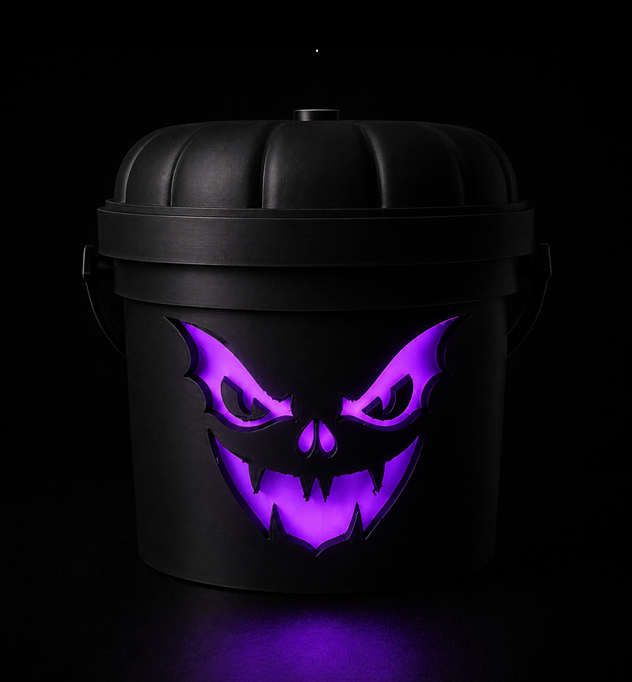 Midnight Bat Halloween Bucket 3D Print
