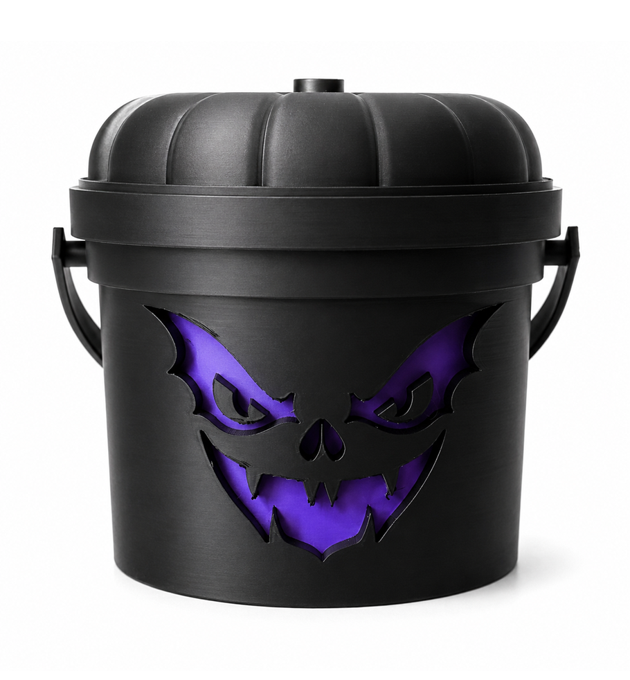 Midnight Bat Halloween Bucket 3D Print thumbnail